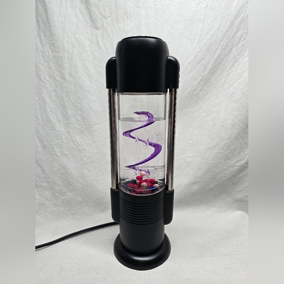 Kenart Spiral Ball Water Lamp Motion 90s Light Up Black KL-108 Parts Only - Picture 1 of 12